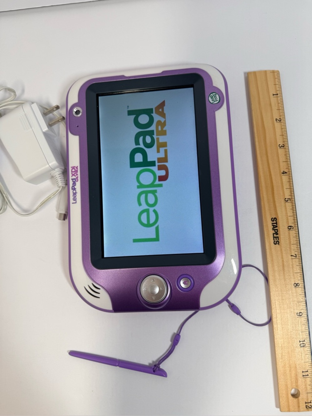 LeapPad LeapFrog Ultra XDi Purple learning tablet w/charger  WORKING